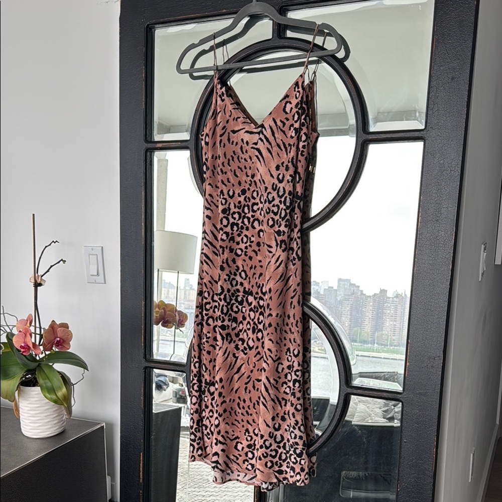 Paige denim Leopard Print Slip Dress